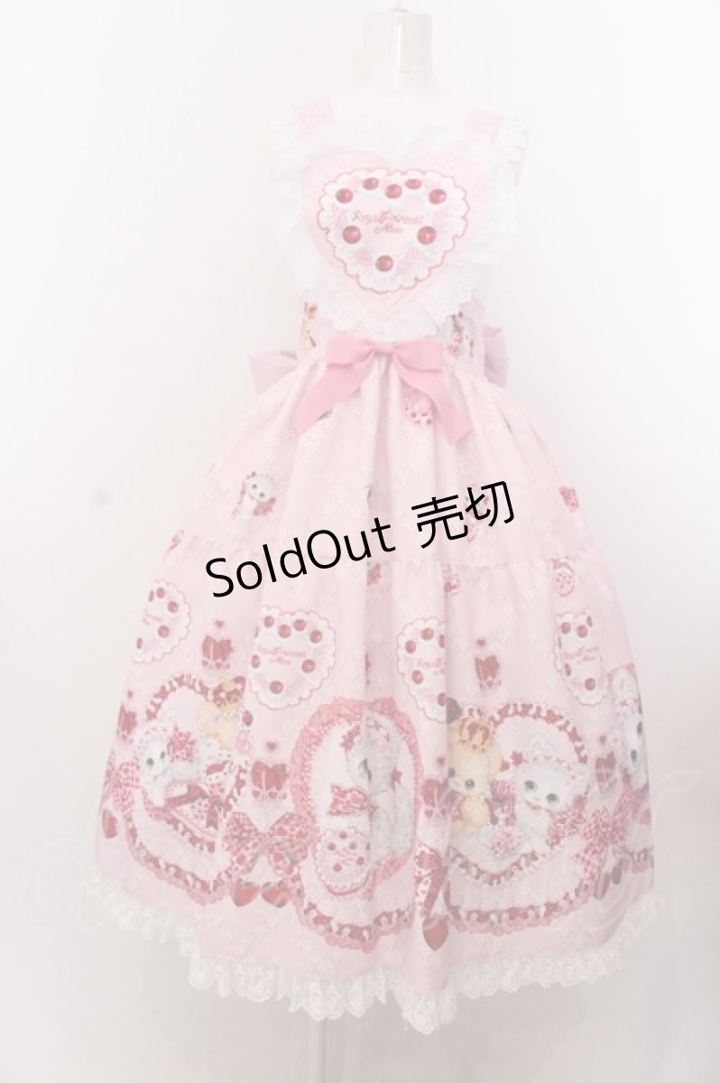 画像1: Royal Princess Alice / ショコラ キャットジャンパースカート  ピンク O-25-05-18-008-LO-OP-OW-OS (1)