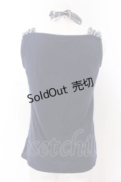 画像3: axes femme / ストライプ配色ホルタータンク M ネイビー O-25-05-18-070-AX-TO-OW-OS