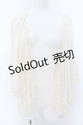 axes femme / レース重ねトッパーカーデ M キナリ O-25-05-18-075-AX-TO-OW-OS