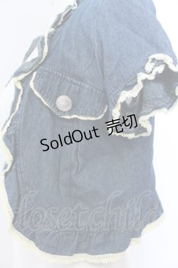画像2: axes femme / フリルデニムボレロ M ブルー O-25-05-18-081-AX-TO-OW-OS