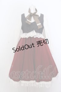 Favorite / マッドハッターワンピース M〜L キナリ×ネイビー×ワイン O-25-05-18-009-LO-OP-OW-ZT0722E