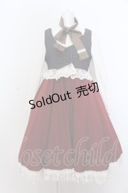 画像1: Favorite / マッドハッターワンピース M〜L キナリ×ネイビー×ワイン O-25-05-18-009-LO-OP-OW-ZT0722E