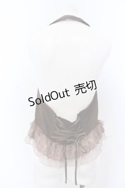 画像3: axes femme / シフォンチュールフリルホルターベスト M ブラウン O-25-05-18-086-AX-TO-OW-OS