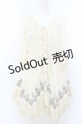 axes femme / 裾刺繍イレヘムブラウスチュニ M キナリ O-25-05-18-088-AX-OP-OW-OS