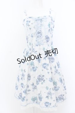 画像1: axes femme / 花柄ワンピース M サックス O-25-05-18-091-AX-OP-OW-OS
