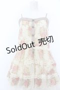 axes femme / 花柄ティアードキャミチュニ M キナリ O-25-05-18-096-AX-TO-OW-OS