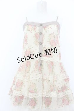 画像1: axes femme / 花柄ティアードキャミチュニ M キナリ O-25-05-18-096-AX-TO-OW-OS