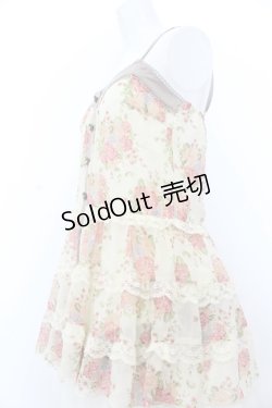 画像2: axes femme / 花柄ティアードキャミチュニ M キナリ O-25-05-18-096-AX-TO-OW-OS