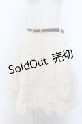 axes femme / ベルト付レースフレアスカート M キナリ O-25-05-18-010-AX-SK-OW-OS