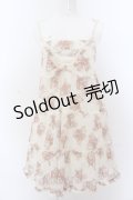 axes femme / バラブーケ×蝶トリコットワンピース M キナリ O-25-05-18-097-AX-OP-OW-OS