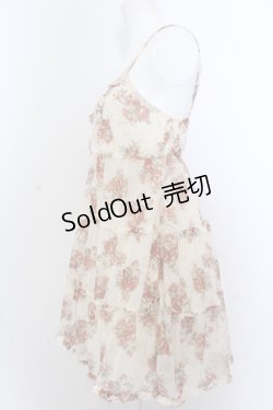 画像2: axes femme / バラブーケ×蝶トリコットワンピース M キナリ O-25-05-18-097-AX-OP-OW-OS