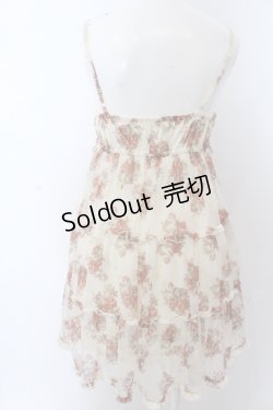 画像3: axes femme / バラブーケ×蝶トリコットワンピース M キナリ O-25-05-18-097-AX-OP-OW-OS