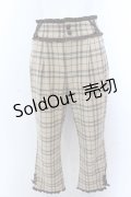 axes femme / 椿加工レースアップパンツ M キャメル O-25-05-18-002-AX-PA-OW-OS
