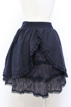 画像2: axes femme / 後ろバッスルレースアップフレアスカート M ネイビー O-25-05-18-011-AX-SK-OW-OS