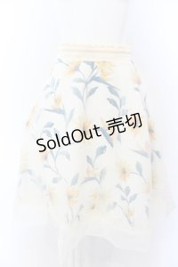 axes femme / 花柄オーガンジーレイヤードスカート M イエロー O-25-05-18-013-AX-TO-OW-ZI
