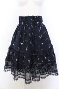 axes femme / ムーンキャットティアードスカート M ネイビー O-25-05-18-015-AX-SK-OW-OS