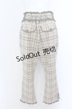 画像3: axes femme / 椿加工レースアップパンツ M キャメル O-25-05-18-002-AX-PA-OW-OS