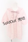PINK HOUSE / ギンガムチェックセーラーカラーブラウス  ピンク O-25-05-18-020-LO-BL-OW-ZI