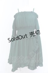 Qutie Frash / オフショルチュニック  グリーン O-25-05-18-024-QU-TO-IG-OS