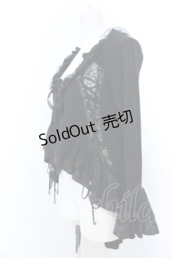 画像2: Qutie Frash / レオパードフリルメッシュカーデ  ブラック O-25-05-18-025-QU-TO-IG-OS
