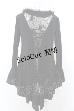 画像3: Qutie Frash / レオパードフリルメッシュカーデ  ブラック O-25-05-18-025-QU-TO-IG-OS