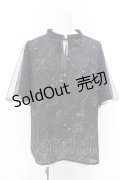 axes femme / 星座柄チュール重ね袖ブラウス M クロ O-25-05-18-029-AX-BL-IG-OS
