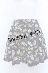 axes femme / 花柄キュロット M ネイビー O-25-05-18-004-AX-SK-OW-ZT303