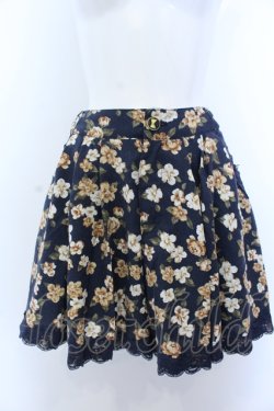 画像1: axes femme / 花柄キュロット M ネイビー O-25-05-18-004-AX-SK-OW-OS