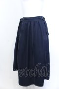 axes femme / サイド釦アシンメトリースカート M ネイビー O-25-05-18-030-AX-SK-IG-ZI