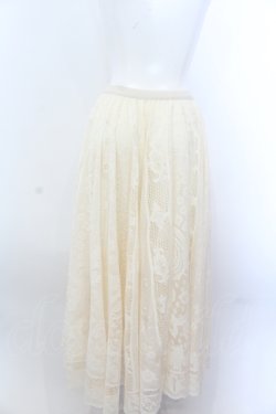 画像3: axes femme / オーナメントレーススカート M アイボリー O-25-05-18-032-AX-SK-IG-OS