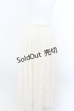 画像3: axes femme / オーナメントレーススカート M アイボリー O-25-05-18-032-AX-SK-IG-OS