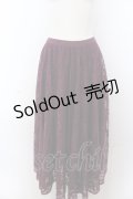 axes femme / オーナメントレーススカート M パープル O-25-05-18-034-AX-SK-IG-OS