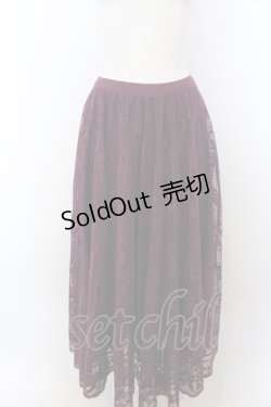 画像1: axes femme / オーナメントレーススカート M パープル O-25-05-18-034-AX-SK-IG-OS