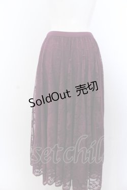 画像3: axes femme / オーナメントレーススカート M パープル O-25-05-18-034-AX-SK-IG-OS