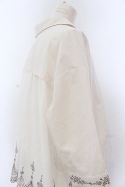 画像2: axes femme / バック刺繍開襟ブラウス M アイボリー O-25-05-18-036-AX-BL-IG-OS
