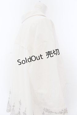 画像2: axes femme / バック刺繍開襟ブラウス M アイボリー O-25-05-18-036-AX-BL-IG-OS