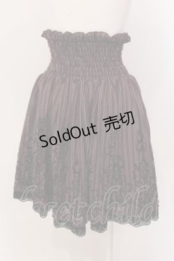 画像3: axes femme / レジメンタルハイウエストスカート M ワイン O-25-05-19-045-AX-SK-OW-OS