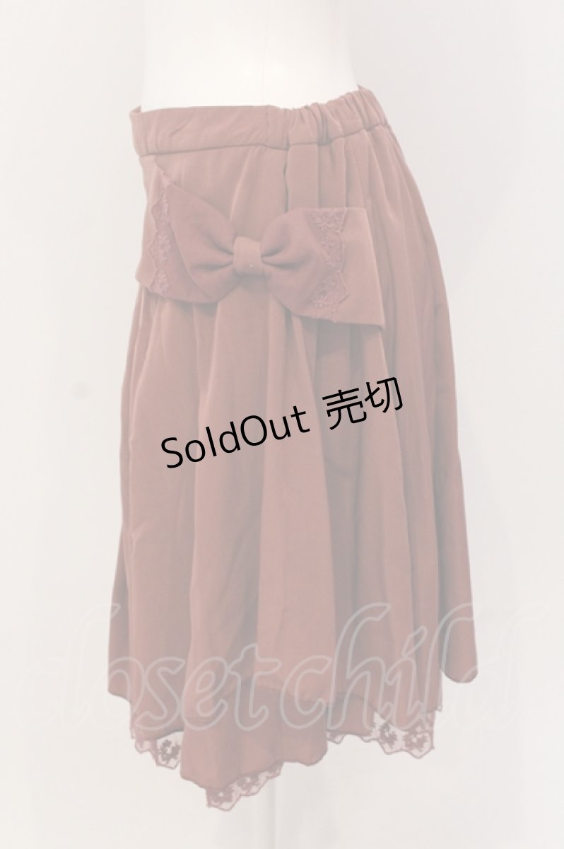 画像2: 【SALE】axes femme / サイドリボンスカート M ピンク O-25-05-19-046-AX-SK-OW-ZT226 (2)