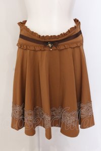 axes femme / カメオブローチ使いフレアスカート M ブラウン O-25-05-19-047-AX-SK-OW-ZT303