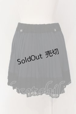 画像2: axes femme / 裾レースプリーツスカート M ネイビー O-25-05-19-048-AX-SK-OW-OS