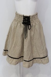 axes femme / ラメダマスク柄スカート M ベージュ O-25-05-19-049-AX-SK-OW-ZI