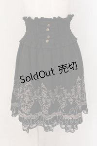 axes femme / 刺繍ハイウエストスカート M クロ O-25-05-19-051-AX-SK-OW-OS