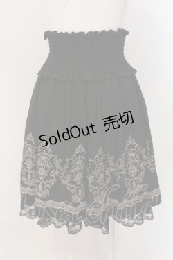 画像3: axes femme / 刺繍ハイウエストスカート M クロ O-25-05-19-051-AX-SK-OW-OS