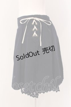 画像2: axes femme / サイドレースアップキュロット M ネイビー O-25-05-19-059-AX-SK-OW-OS