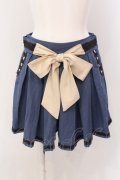 axes femme / はしごレース使いキュロット M アオ O-25-05-19-060-AX-SK-OW-OS