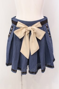 画像1: axes femme / はしごレース使いキュロット M アオ O-25-05-19-060-AX-SK-OW-OS
