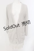 axes femme / ニットレース使いカーディガン M グレー O-25-05-19-006-AX-TO-OW-OS