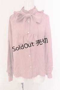 axes femme kawaii / ピンタック袖デザインブラウス M ピンク O-25-05-19-061-AX-BL-IG-OS