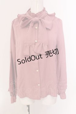 画像1: axes femme kawaii / ピンタック袖デザインブラウス M ピンク O-25-05-19-061-AX-BL-IG-OS