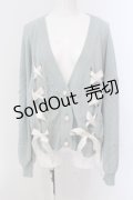 axes femme kawaii / レースアップニットカーデ M ミント O-25-05-19-062-AX-TO-IG-OS